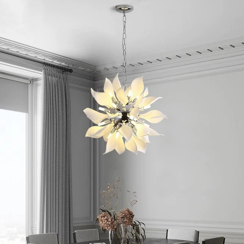 New Style White Acrylic Chandelier Novelty G9 Bulb Gold Chrome Metal For Living Room Restaurant Bedroom Lighting Dropshipping