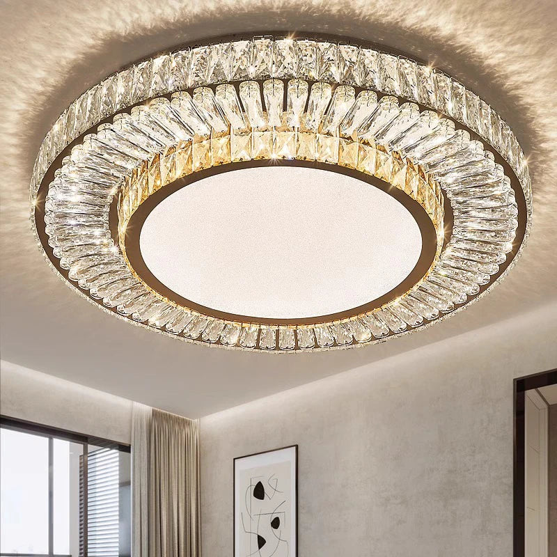 Modern Led Ceiling Lamp Luxury Home Decoration Crystal Lighting Gold Dimmable with Remote Living Room Bedroom Lustres