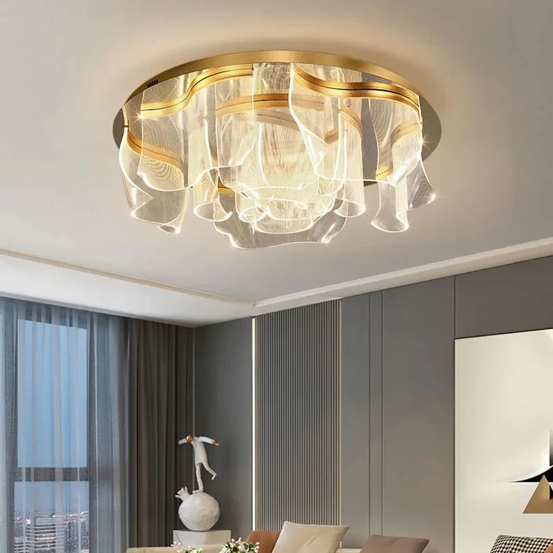 Luxury Bedroom Ceiling Light Acrylic LED Ceiling Chandeliers For Dining Room Kitchen Bedroom Living Room Restaurant Indoor Light