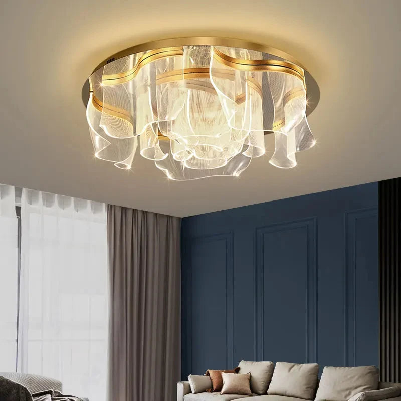 Luxury Bedroom Ceiling Light Acrylic LED Ceiling Chandeliers For Dining Room Kitchen Bedroom Living Room Restaurant Indoor Light