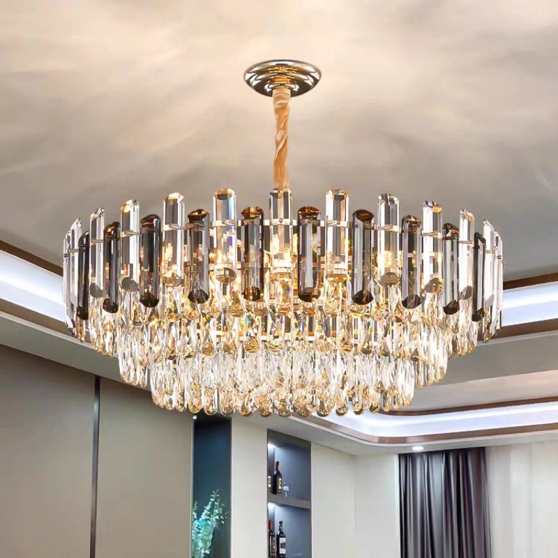 Nordic LED Crystal Chandeliers Gold Luxury Lighting Dining Living Room Bedroom Kitchen Island Lights Indoor Hanging Light