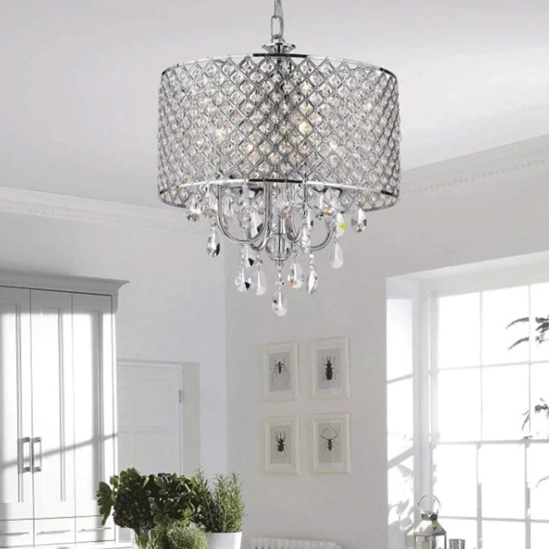 Crystal Pendant Light Dining Table Hollow Out Crystal Hanging Lamp Home Decor Dinning Room Resturant Suspension Lighting